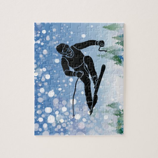 Skier Design Jigsaw Puzzle (Vertikal)