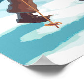 Skier, die Schneeschuhe tragen - Die Rockies Poster (Ecke)