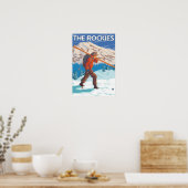 Skier, die Schneeschuhe tragen - Die Rockies Poster (Küche)