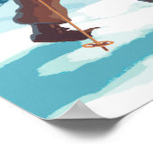 Skier, die Schneeschuhe tragen - Wyoming Poster (Ecke)