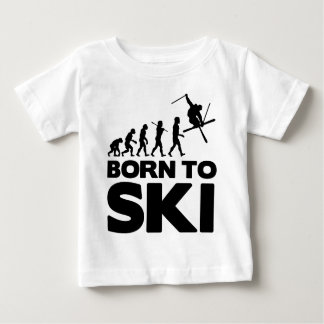 SKIER-EVOLUTION GEBOREN, SKI ZU FAHREN 02.png Baby T-shirt