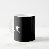 Skier Evolution Ski Skifahren Geschenk Wintersport Kaffeetasse (Vorderseite Links)