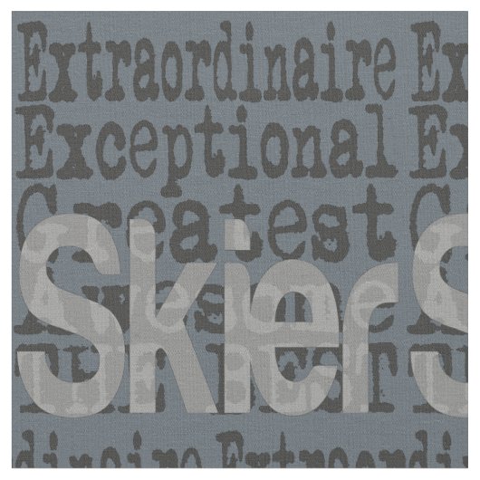 Skier Extraordinaire Stoff (Nahaufnahme)