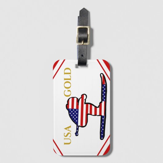 SKIER GEPÄCKANHÄNGER (Vorderseite Vertikal)