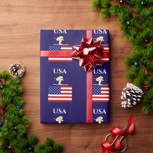 SKIER GESCHENKPAPIER (Feiertagsgeschenk)