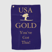 Skier Golfhandtuch (Vorderseite)