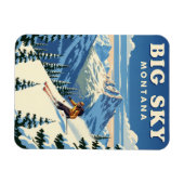 Skier in Big Sky Montana Magnet (Horizontal)