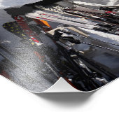 Skier in einem Skigebiet, Lappland Foto drucken (Ecke)