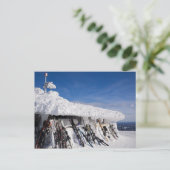 Skier in einem Skigebiet, Lappland Postkarte (Stehend Vorderseite)