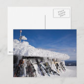 Skier in einem Skigebiet, Lappland Postkarte (Vorne/Hinten)