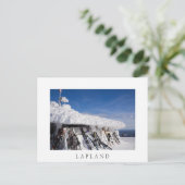 Skier in einem Skigebiet, Lappland, weiße Postkart Postkarte (Stehend Vorderseite)