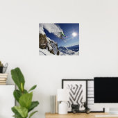 Skier in Midair Poster (Heimbüro)