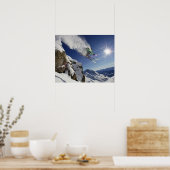 Skier in Midair Poster (Küche)