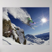 Skier in Midair Poster (Vorne)