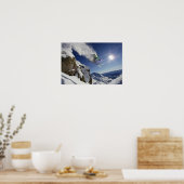 Skier in Midair Poster (Küche)