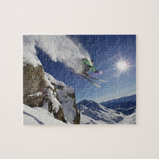 Skier in Midair Puzzle (Horizontal)