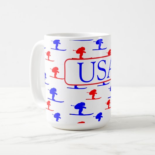 SKIER KAFFEETASSE (Vorderseite Links)