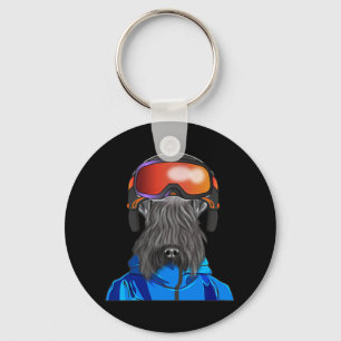 Skier Kerry Blue Terrier Snowboarder Pocket Schlüsselanhänger
