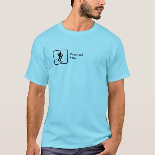 Skier — Kleines Logo — individuell einstellbar T-Shirt (Vorderseite)