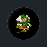 Skier leprechaun st. patrick's day skiing  button<br><div class="desc">Skier leprechaun st. patrick's day skiing</div>