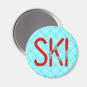 Skier Magnet (Vorderseite/Rückseite)