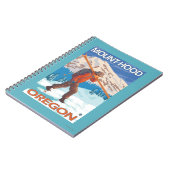 Skier mit Schneeschuhen - Berghütte, oder Notizblock (Linke Seite)