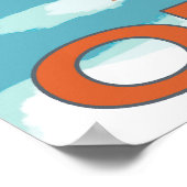 Skier mit Schneeschuhen - Berghütte, oder Poster (Ecke)