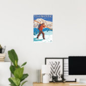 Skier mit Schneeschuhen - Yellowstone Nat'l Poster (Heimbüro)