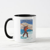 Skier mit Schneeschuhen - Yellowstone Nat'l Tasse (Links)