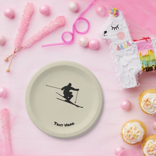 Skier Pappteller (Party)
