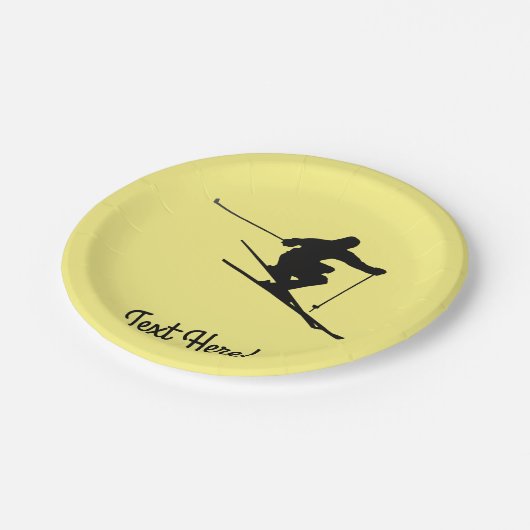 Skier Pappteller (Schrägansicht)