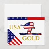 SKIER POSTKARTE (Vorne/Hinten)