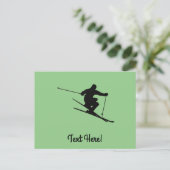 Skier Postkarte (Stehend Vorderseite)