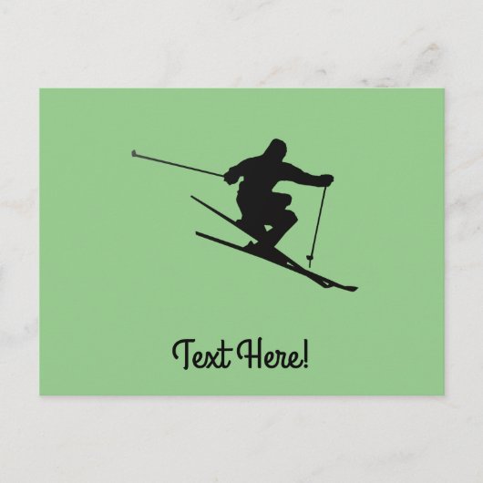 Skier Postkarte (Vorderseite)