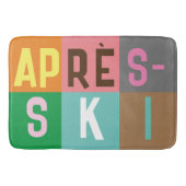 Skier Retro Après Ski Color Blocks Badematte (Vorderseite)