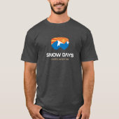 Skier Schneeschuhe Skifahren Berg T-Shirt (Vorderseite)