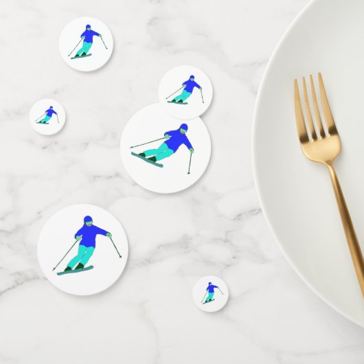 Skier Schneeschuhwandern Party Konfetti (Gruppe)