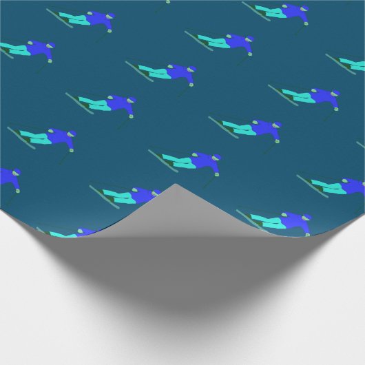 Skier Schneeschuhwanderpapier Geschenkpapier (Ecke)