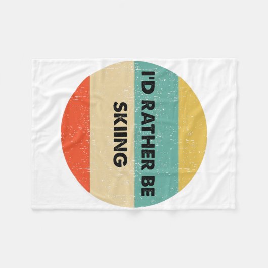 Skier Shirt I'd Rather Be Skiing  Fleecedecke (Vorderseite (Horizontal))