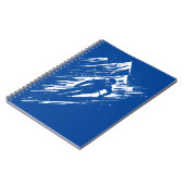 Skier Silhouette Graphic Art Notizblock (Linke Seite)