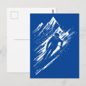 Skier Silhouette Graphic Art Postkarte (Vorne/Hinten)