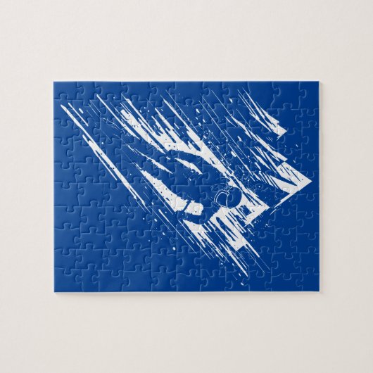 Skier Silhouette Graphic Art Puzzle (Horizontal)