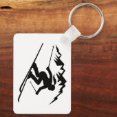 Skier Silhouette Schlüsselanhänger (Rückseite)