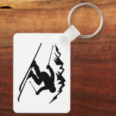Skier Silhouette Schlüsselanhänger (Rückseite)