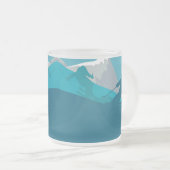 Skier Silhouette Skifahren Mattglastasse (VorderseiteRechts)