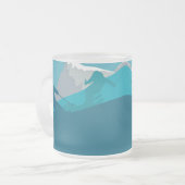 Skier Silhouette Skifahren Mattglastasse (Vorderseite Links)