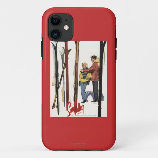 Skier sind von einem Poster Stehend Case-Mate iPhone Hülle (Rückseite)