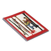 Skier sind von einem Poster Stehend Notizblock (Rechte Seite)