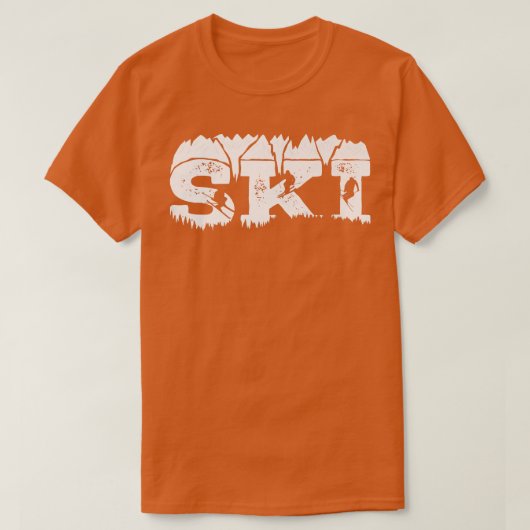 Skier Ski Ice Skifahren Wintersport Downhill Snow T-Shirt (Design vorne)