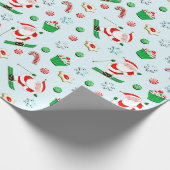 Skier Snow Ski Weihnachtsgeschenk Geschenkpapier (Ecke)